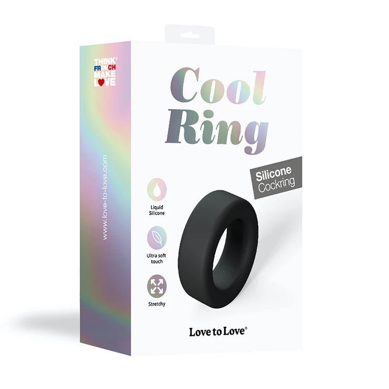 Love to Love Cool Ring Silicone Cockring Noir by Lovely Planet USA