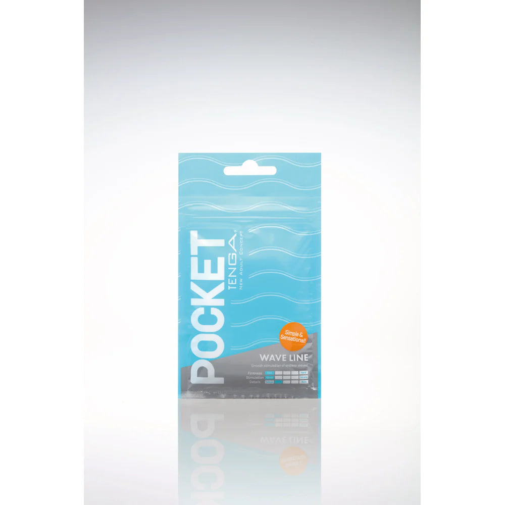 Tenga Pocket Masturbator Sleeve Wavy Line by TENGA USA, Inc