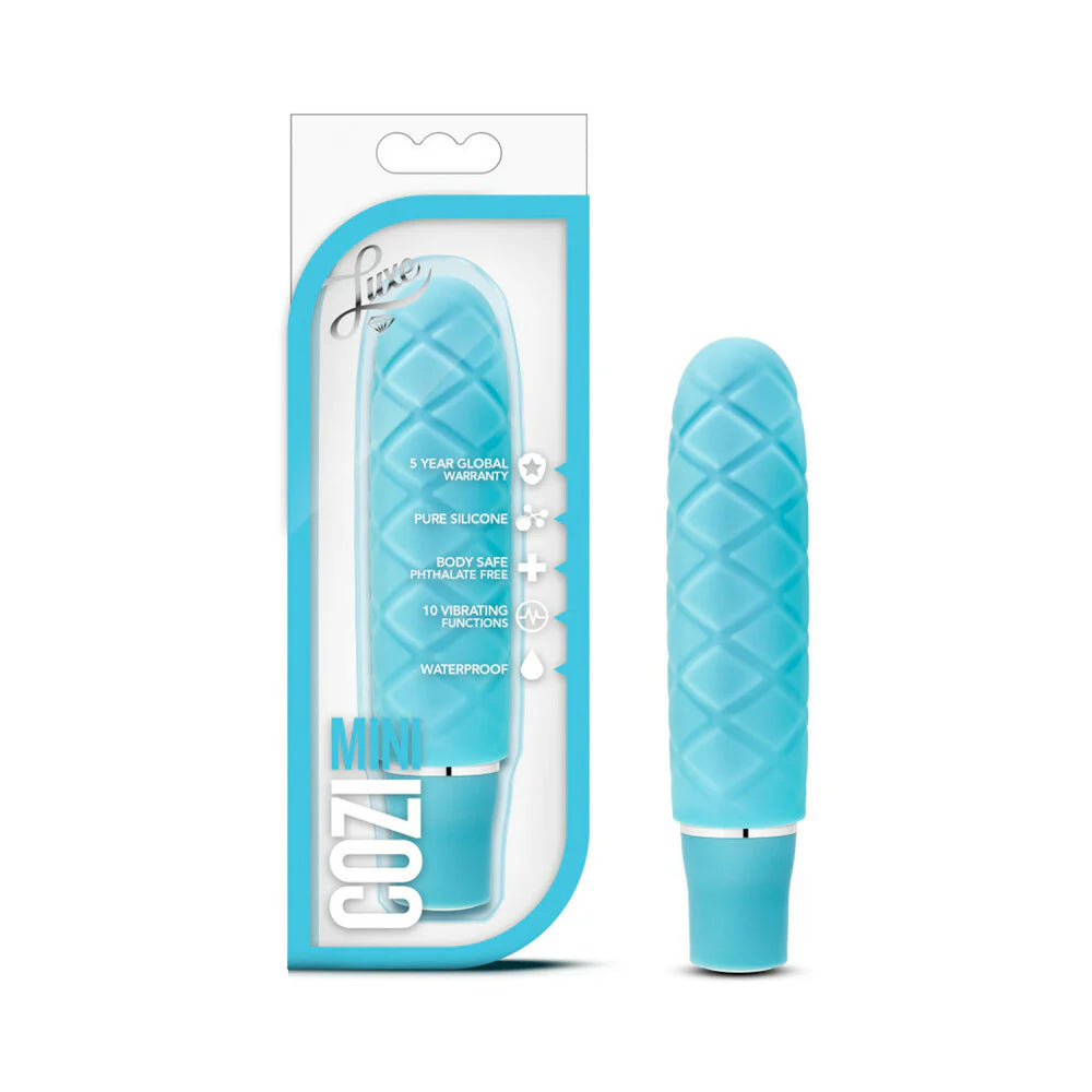 Luxe Cozi Mini Silicone Slimline Vibrator Aqua by Blush