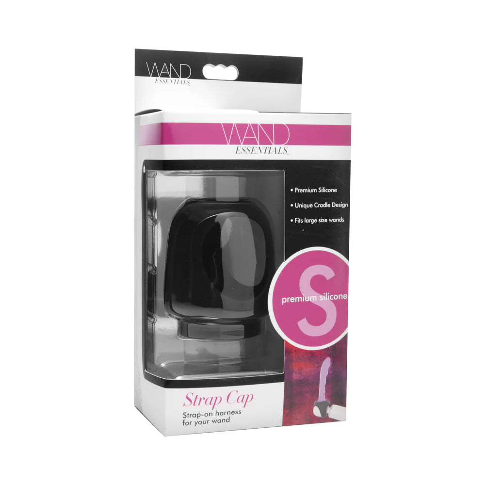 Wand Essentials Silicone Strap Cap Wand Harness For Dildos Black by XR LLC