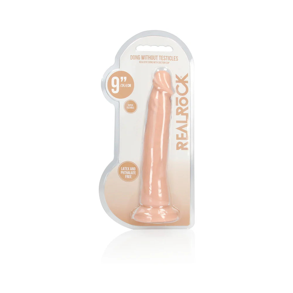 RealRock Realistic 9 in. Dildo With Suction Cup Beige by Shots America LLC