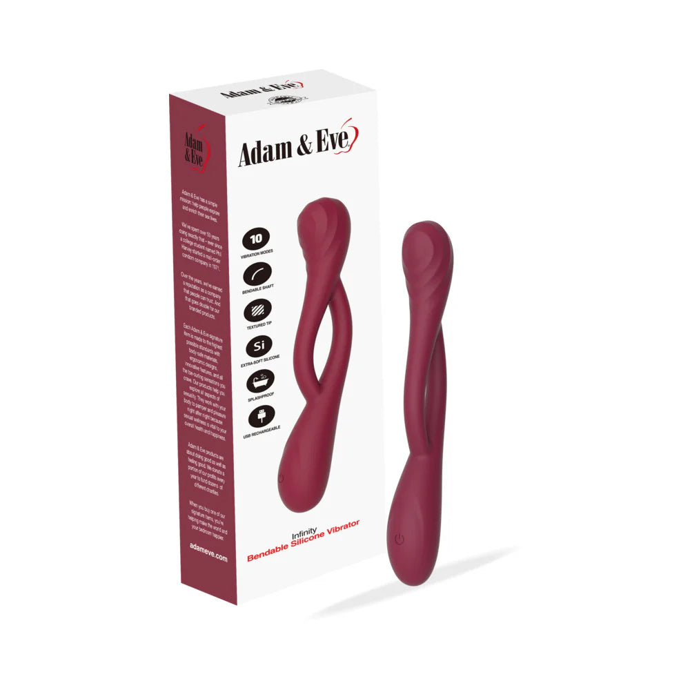 Adam & Eve Infinity Bendable Silicone Vibrator by PHE/Adam and Eve
