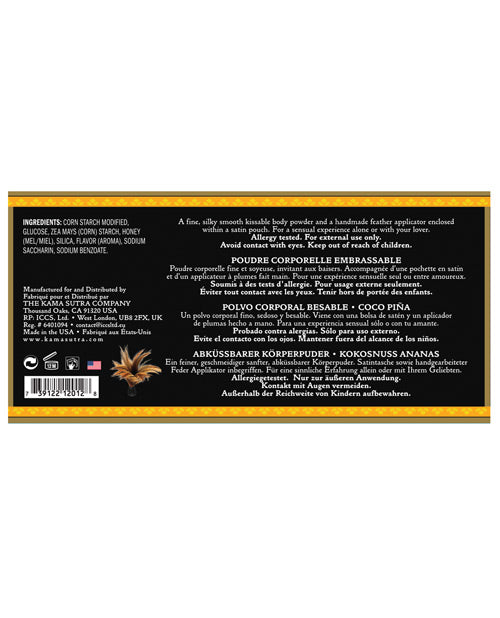Kama Sutra Honey Dust - 6 oz Coconut Pineapple by Eldorado Trading Company