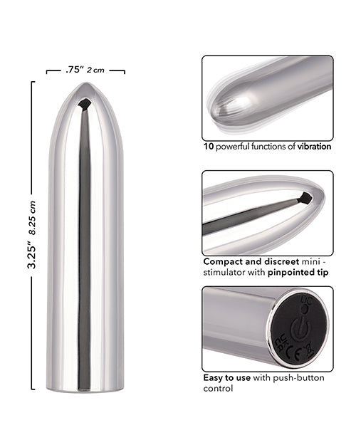 Turbo Buzz Classic Bullet Stimulator - Silver by Eldorado Trading Company