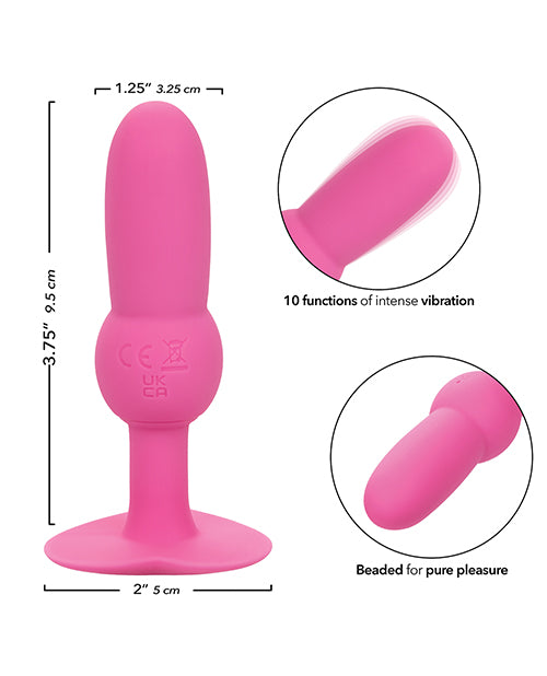 First Time Vibrating Beaded Anal Probe - Pink by Eldorado Trading Company