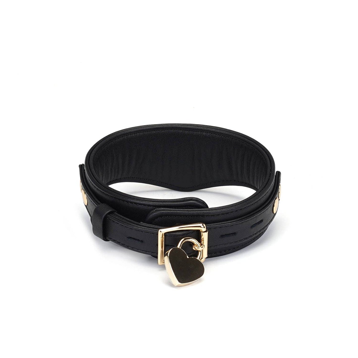 Liebe Seele- Dark Secret Black Deluxe Curved Collar with Lock