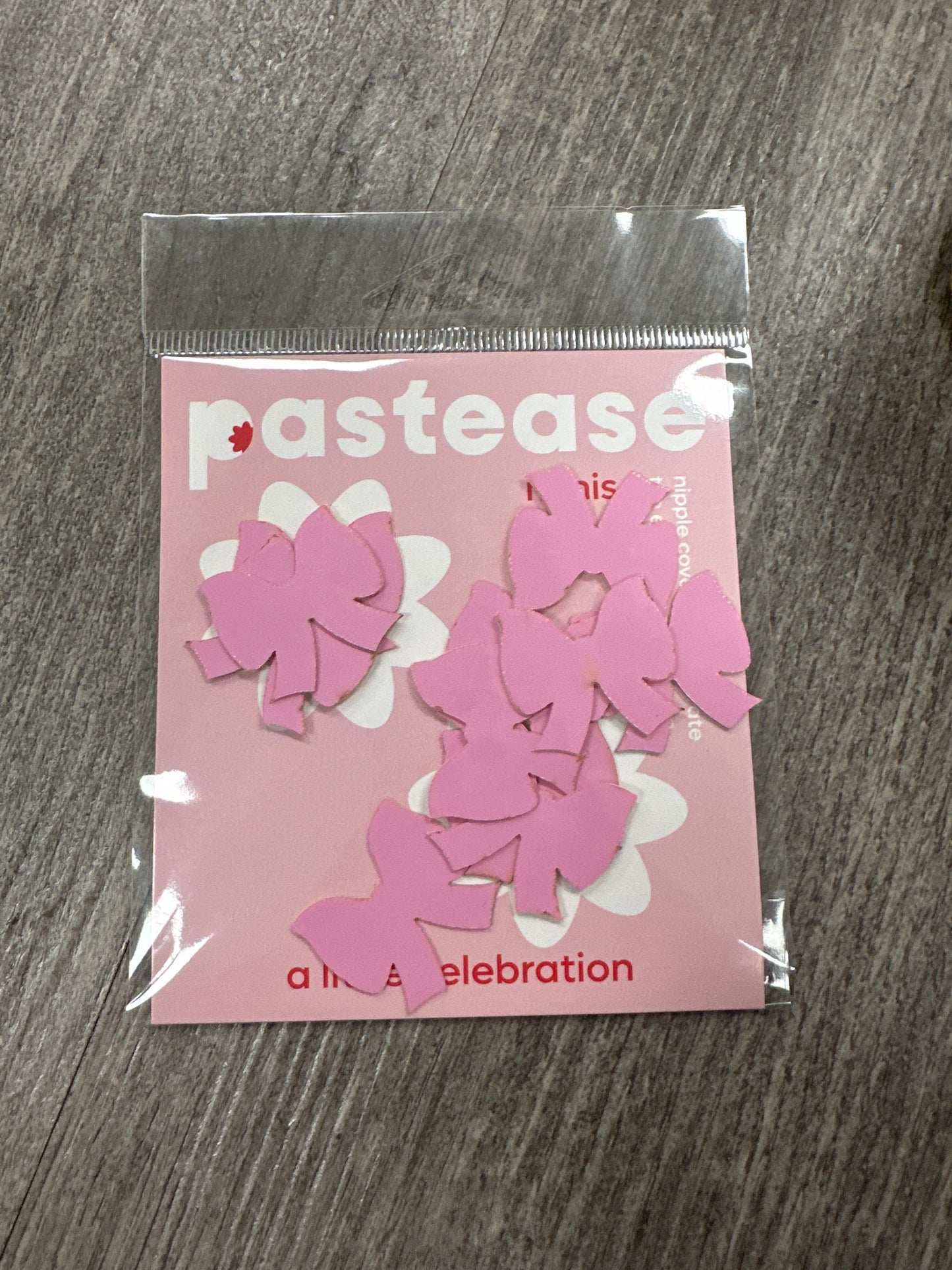 Pastease Mini Faux Leather Bows - Baby Pink Pack of 8 by Pastease