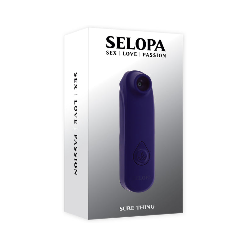 Selopa Sure Thing AAA Battery Vibrating Suction Silicone Purple by Evolved