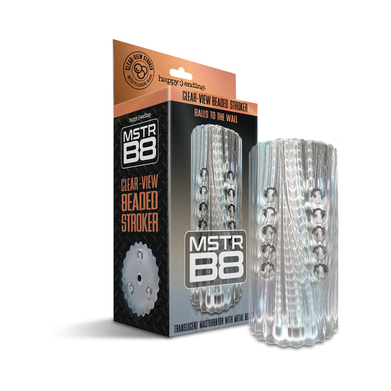 MSTR B8 Clear-View Beaded Stroker Balls to the Wall by Global Novelties LLC