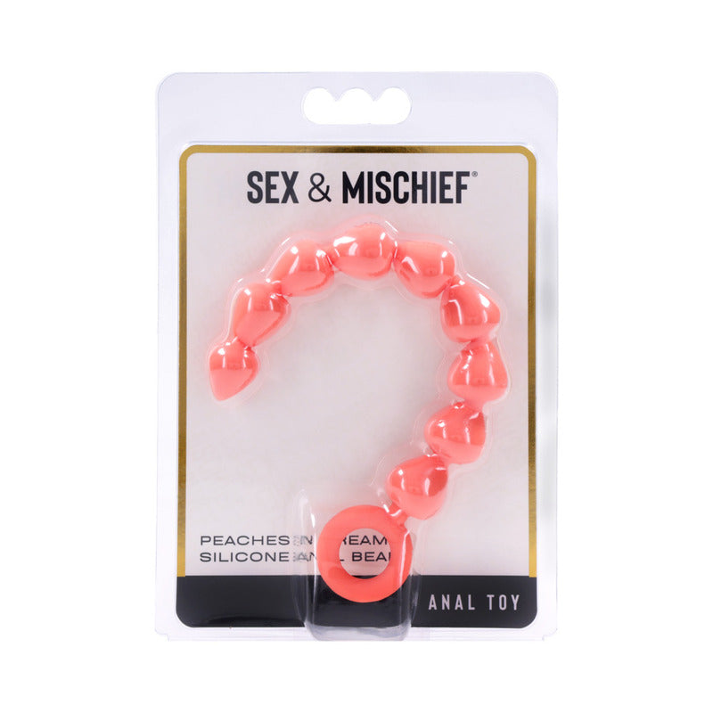 Sportsheets Sex & Mischief Peaches 'n CreaMe Silicone Anal Beads by Sportsheets