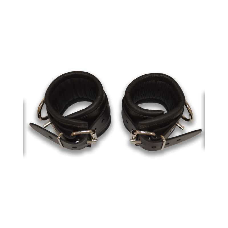 Prowler RED Leather Lockable Ankle Restraints S/M by Simply Pleasure Ltd