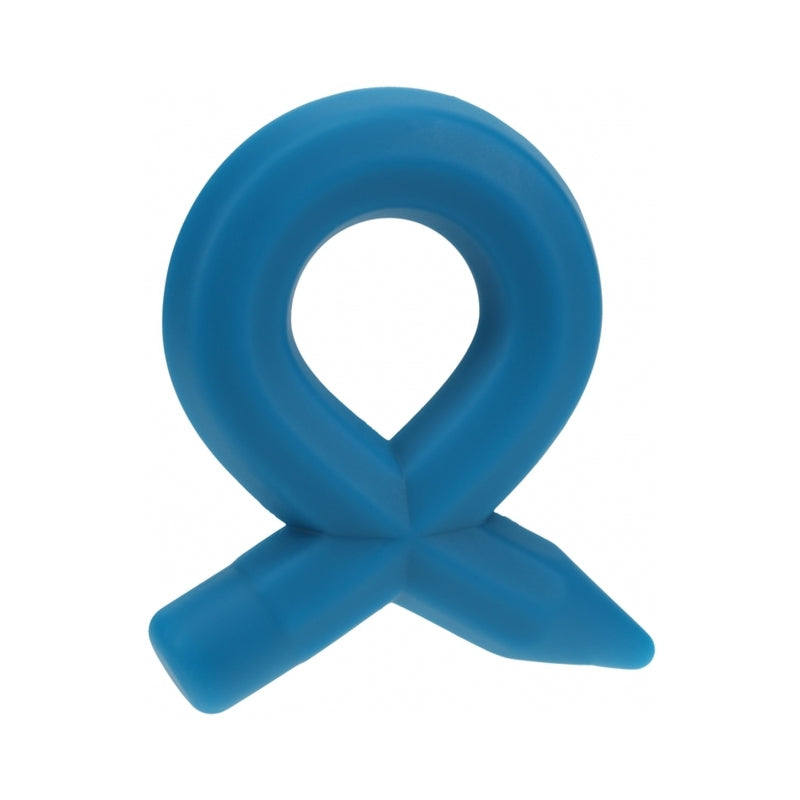 LEVELZ Pencil Liquid Silicone Cock Ring Teal by Shots America LLC