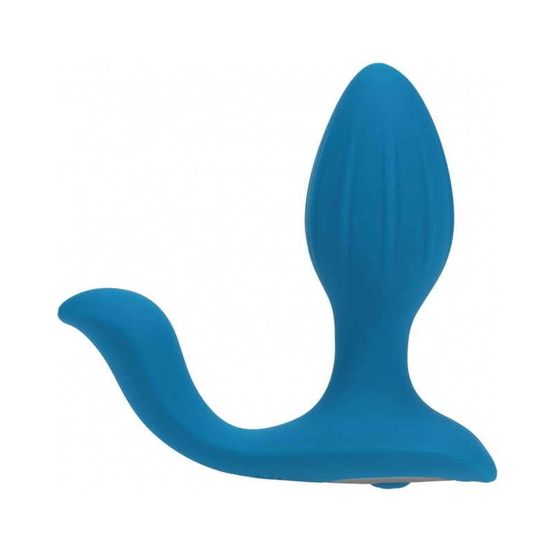 LEVELZ Vibrating & Rotating Silicone Anal Plug with Ball Stimulator Teal by Shots America LLC