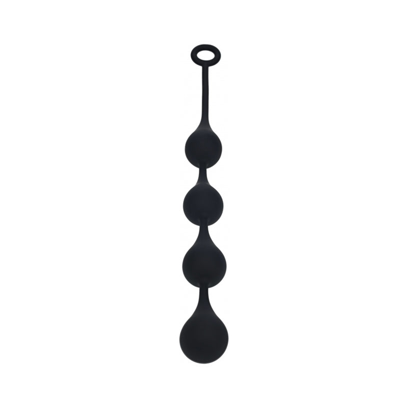 LEVELZ Waterdrop Silicone Anal Balls Large 40mm Black by Shots America LLC