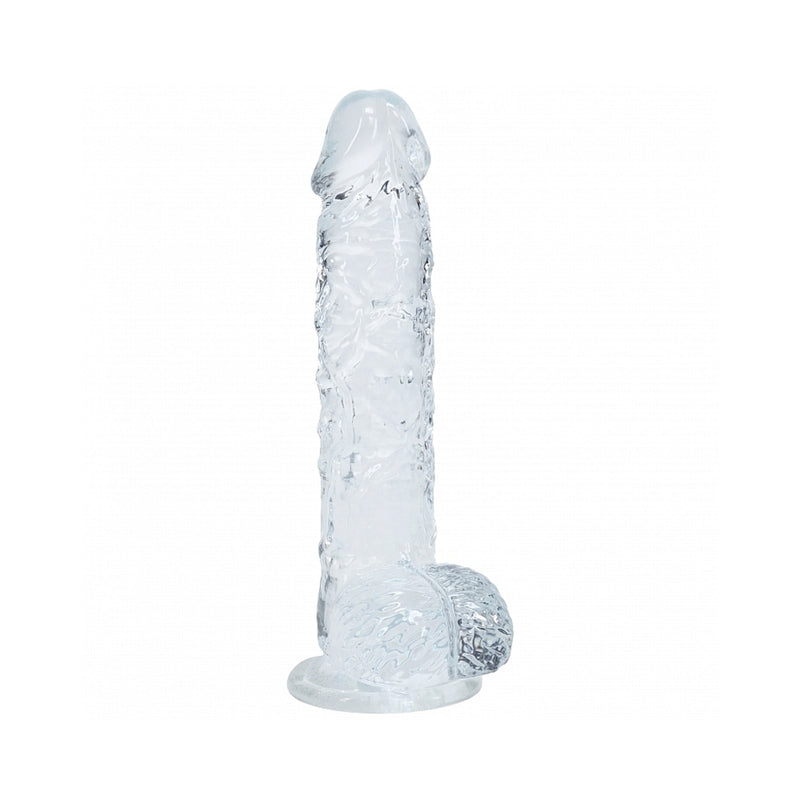 RealRock Realistic 5 in. Dildo with Balls Clear by Shots America LLC