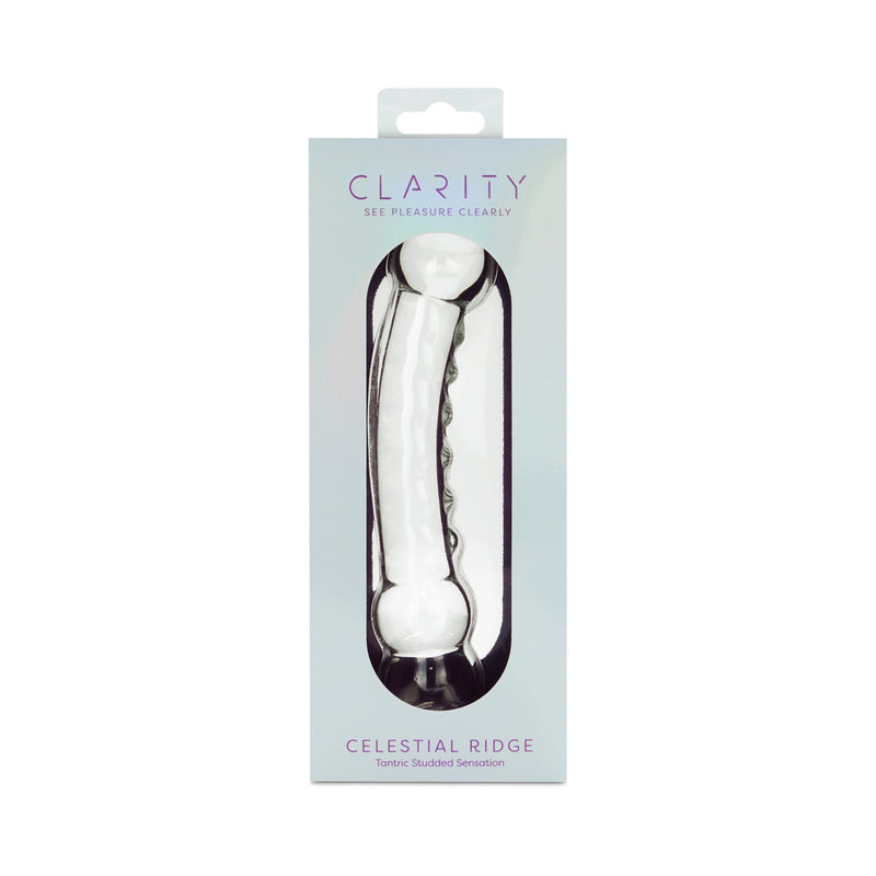 Clarity Celestial Ridge Glass Dildo