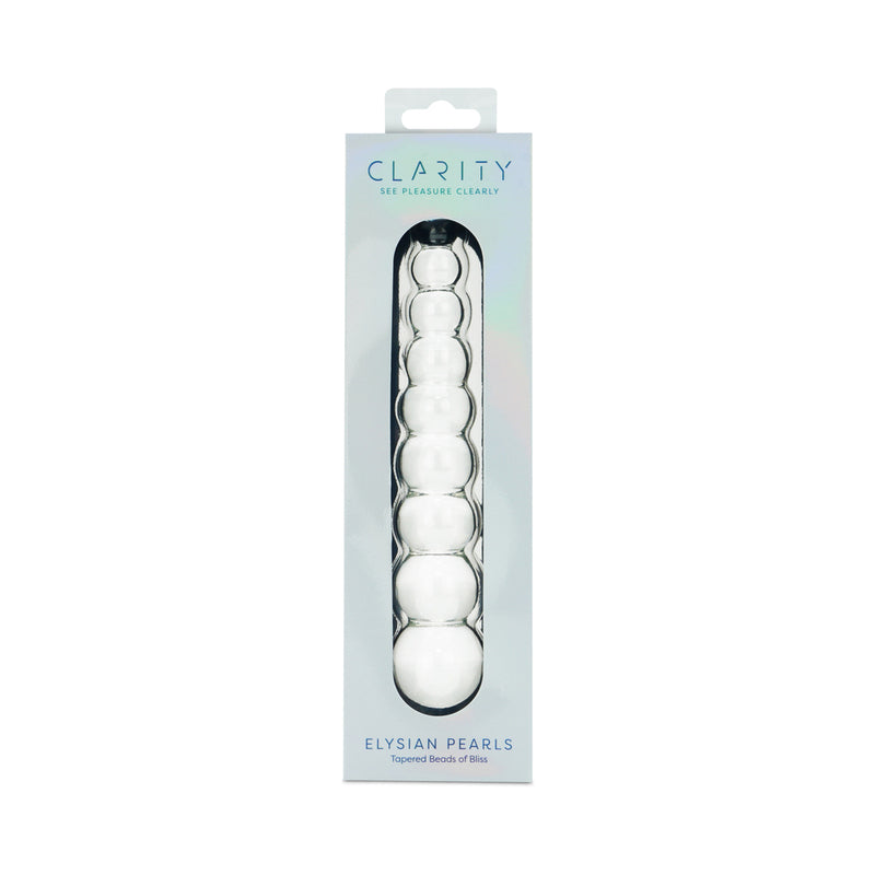 Clarity Elysian Pearls Glass Dildo