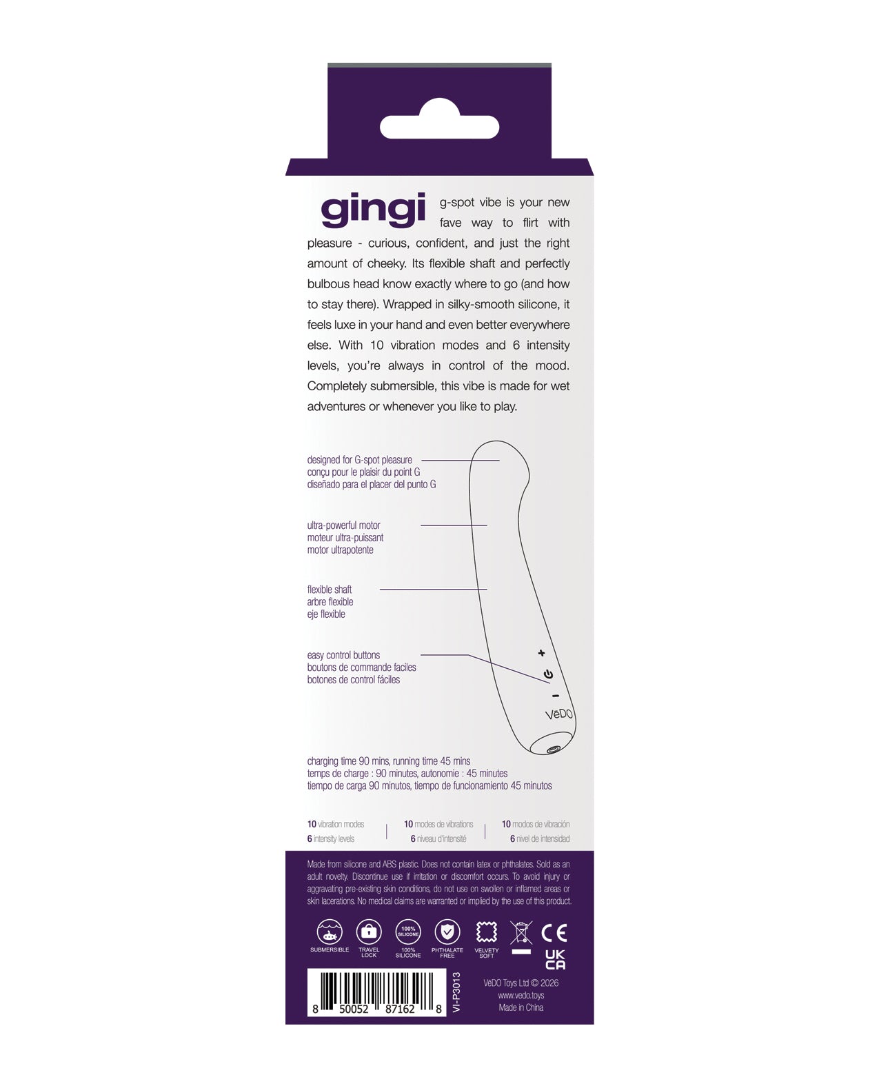 VeDO Gingi Rechargeable G-Spot - Purple by VeDO