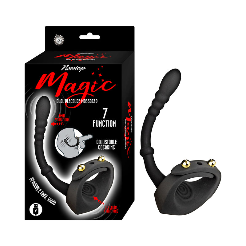 Magic Dual Pleasure Massager Black by Nasstoys