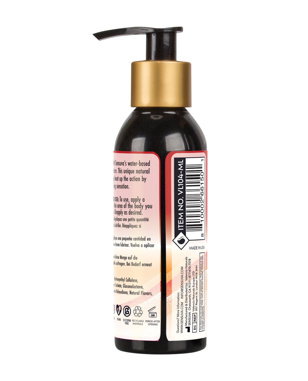 Sensuva Warming Water-Based Personal Moisturizer - Heat Wave 4 oz by Sensuva