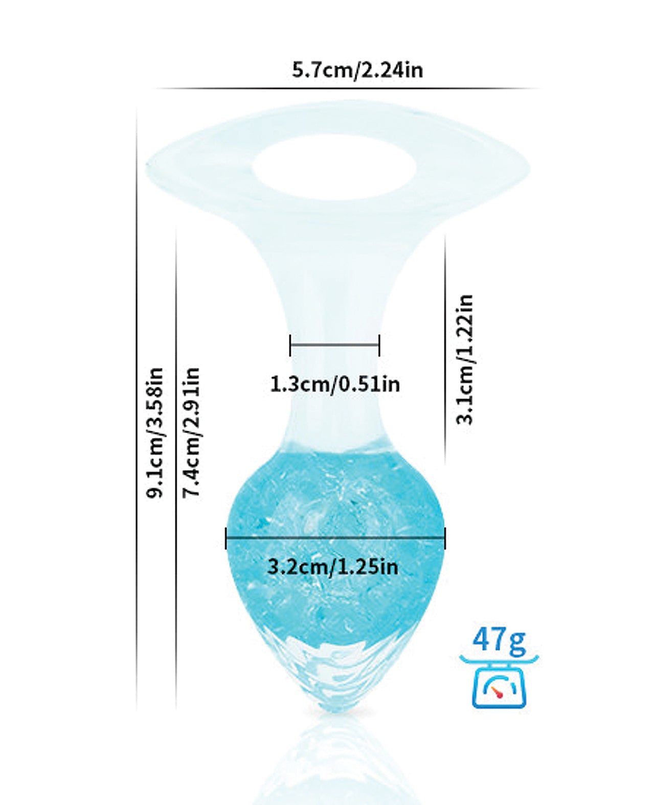 Luxe Prism Small Plug - Blue by Pinkelephant