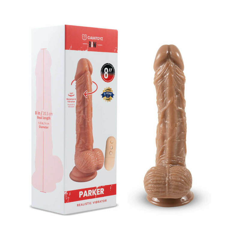 Camtoyz Raw Parker Realistic 8 in. Heated Vibrating Dildo by Camtoyz/ Elixir