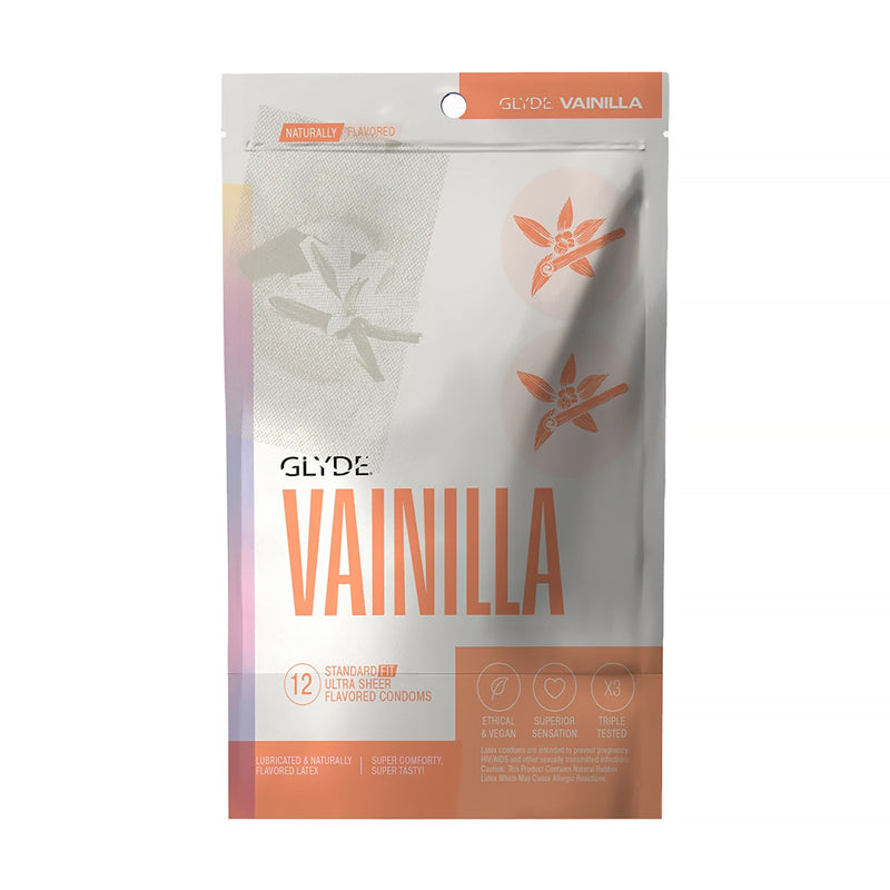 GLYDE Ultrathin Latex Condom Vanilla Flavored 12-Count by Sooka Inc