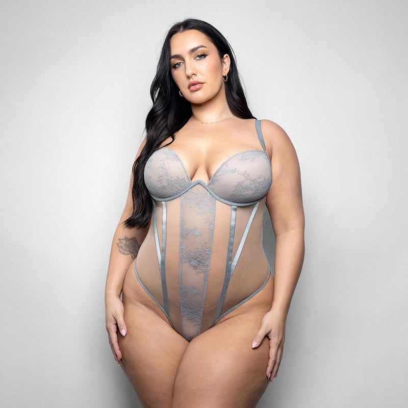 Fantasy Lingerie Elusive Mila Molded Cup Teddy with Zipper Back, 3XL/4XL by Fantasy Lingerie