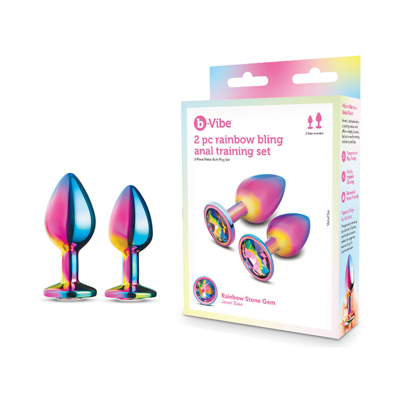 b-Vibe Essentials 2-Piece Rainbow Bling Anal Training Set by COTR Inc.