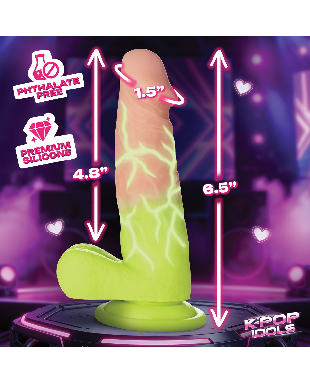K Pop Idols Silicone Dildo w/Balls #6 by XR K Pop Idols