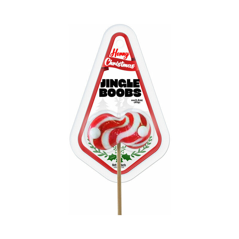 Horny Christmas Jingle Boobs Boobie Shaped Lollipop by Hott Products Unlimited