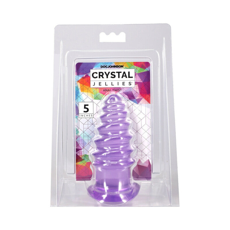 Crystal Jellies Anal Twist 5 in. Purple by Doc Johnson