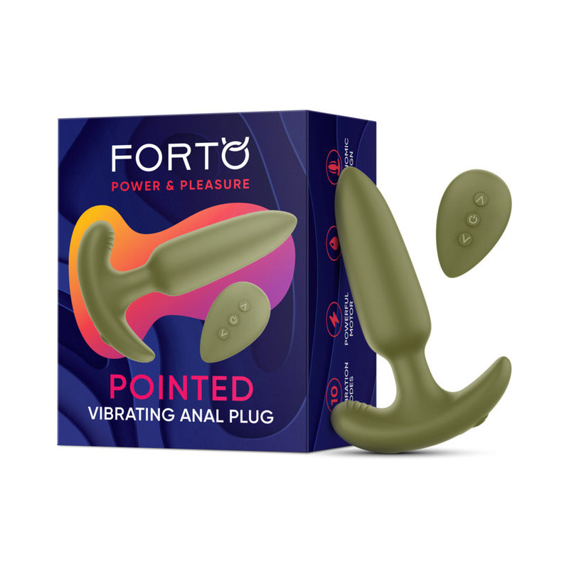Forto Pointed Vibrating Plug Green by Vvole