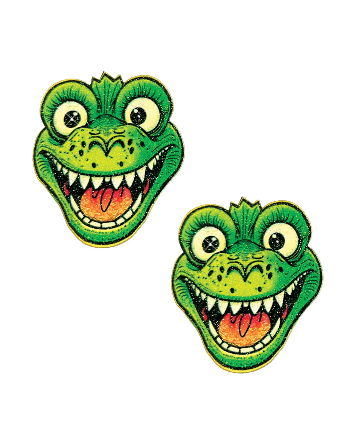 Neva Nude Cheeky Dino Glitter Pasties - Green O/S by Neva Nude