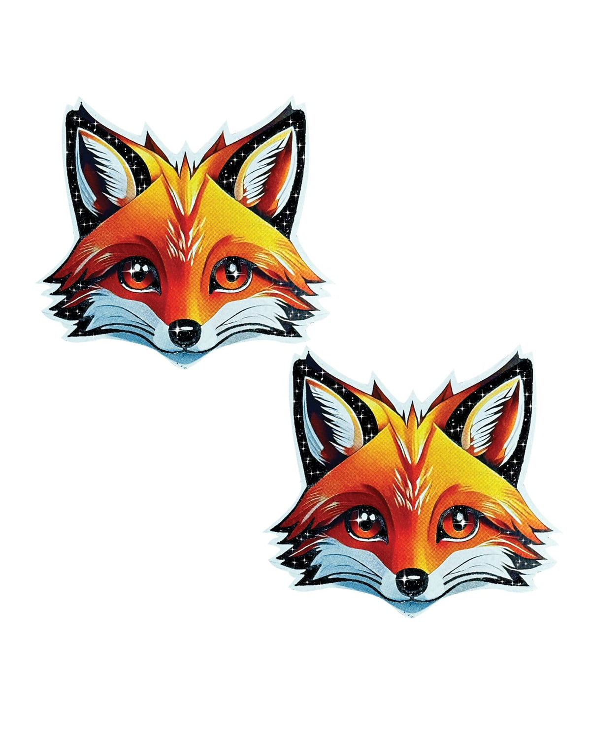 Neva Nude What Did The Fox Say Glitter Pasties - Orange O/S by Neva Nude