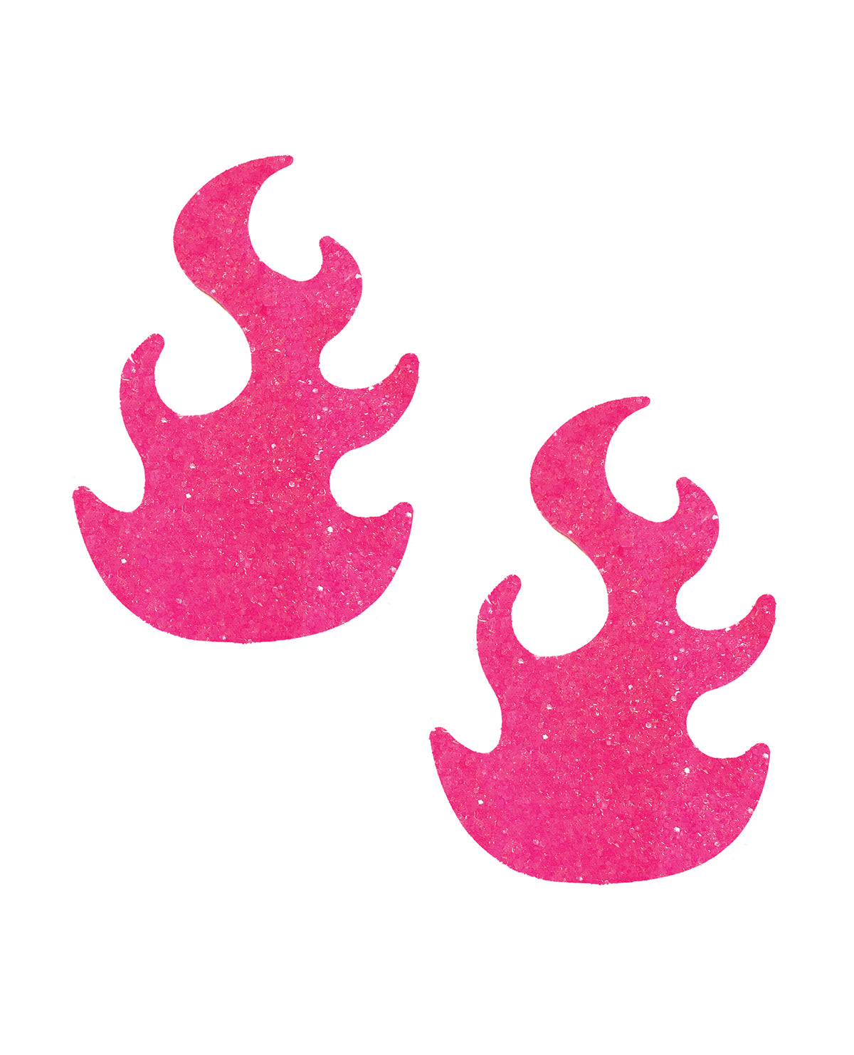 Neva Nude Super Sparkle Chunky Glitter Edgy AF Flame Pasties - Pink O/S by Neva Nude