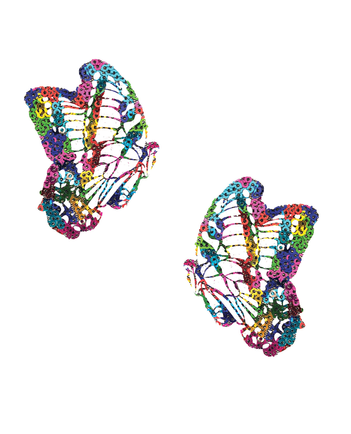 Neva Nude Sequin Mesh Beautiful Butterfly Kisses Pasties - Multicolor O/S by Neva Nude