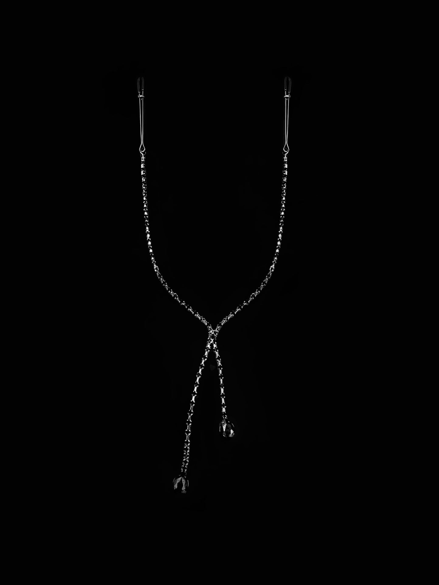 RHINESTONE DANGLE CLAMPS