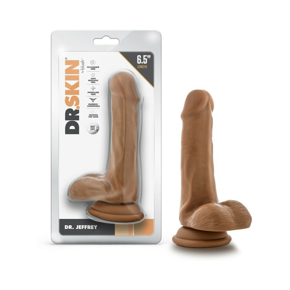Dr. Skin Dr. Jeffrey 6.5 in. Dildo with Balls Tan by Blush