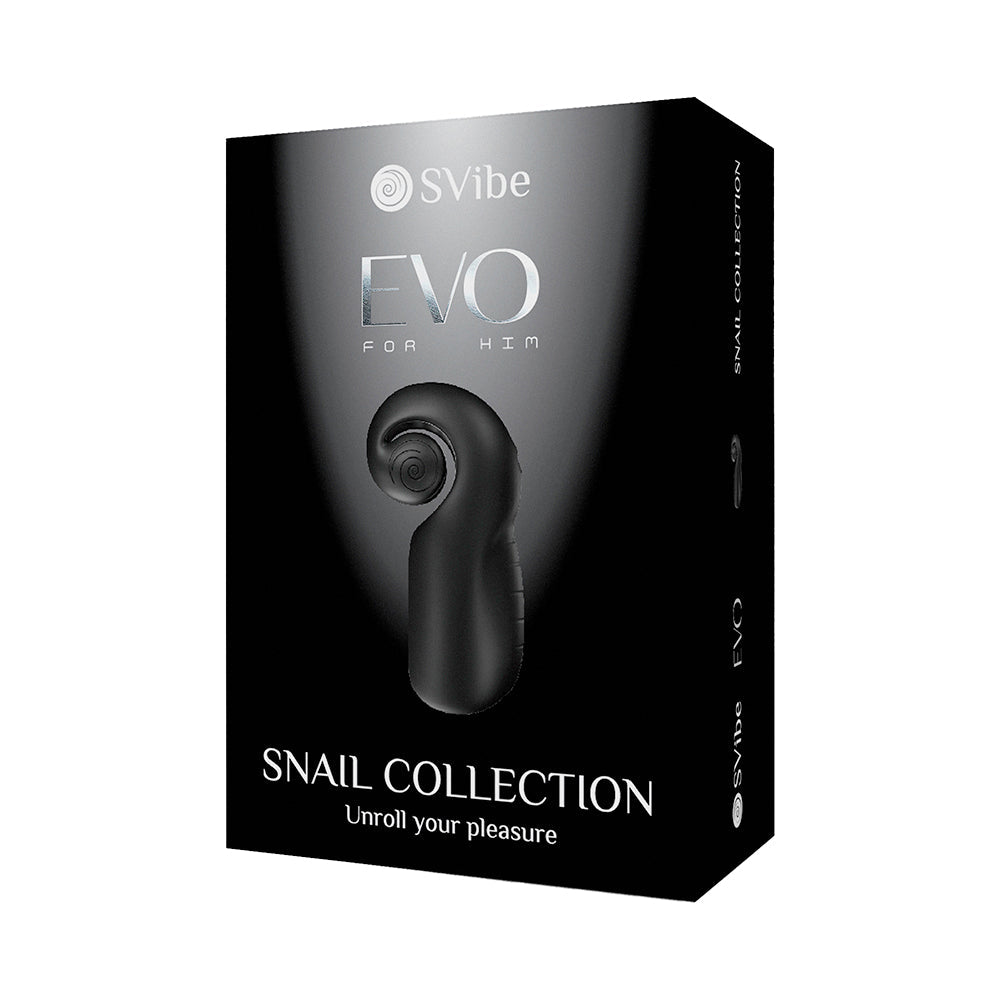 Snail Vibe SVibe Evo Rechargeable Masturbator Black by Amoreo Europe SL