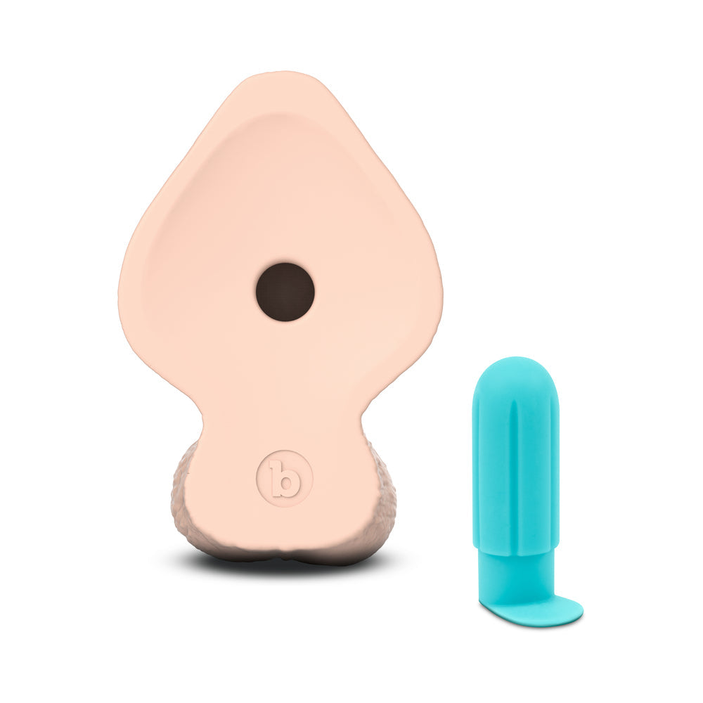 b-Vibe Slipskin Realistic Silicone Dildo 9 in. Girthy Cream by COTR Inc.