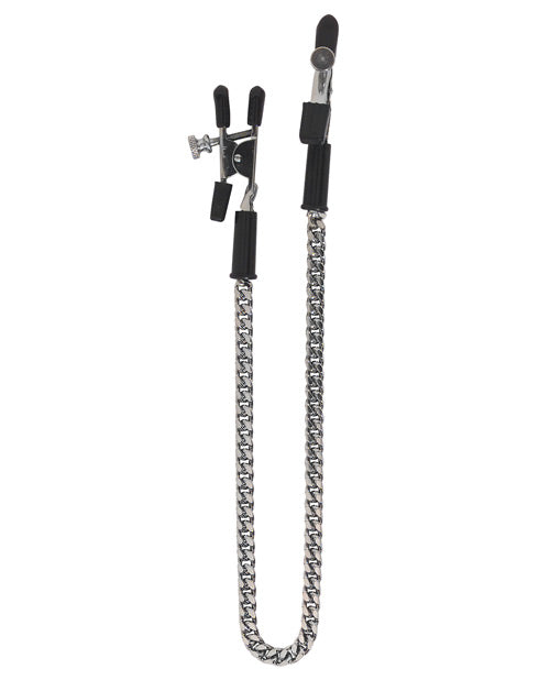 Spartacus Adjustable Alligator Nipple Clamps w/Silver Chain by Spartacus
