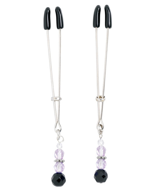 Spartacus Adjustable Tweezer Nipple Clamps W/ Beads by Spartacus