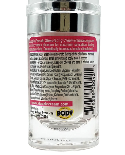 Dazzle Female Stimulating Cream .5 oz by Body Action Products