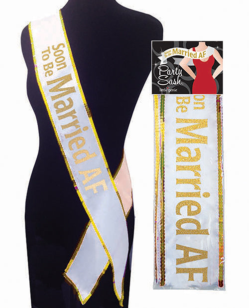 Soon to be Married AF Bachelorette Sash by Little Genie Productions LLC