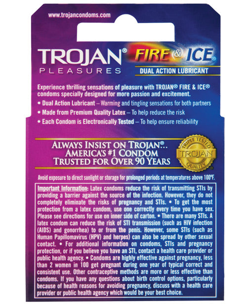 Trojan Fire & Ice Condoms - Box of 3 by Paradise Marketing