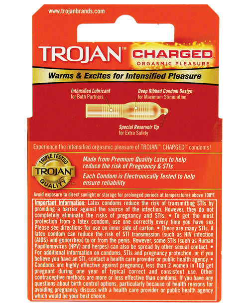 Trojan Intensified Charged Condoms - Box of 3 by Paradise Marketing