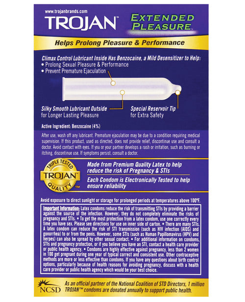 Trojan Extended Pleasure Condoms by Paradise Marketing