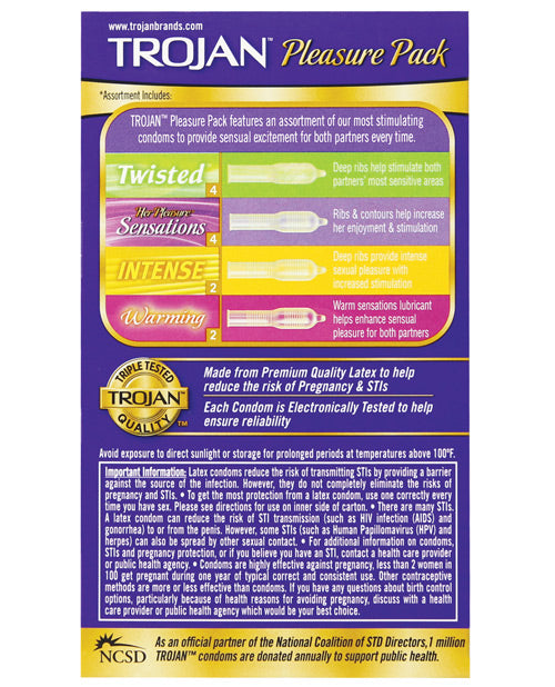 Trojan Pleasure Condoms - Asst. Box of 12 by Paradise Marketing
