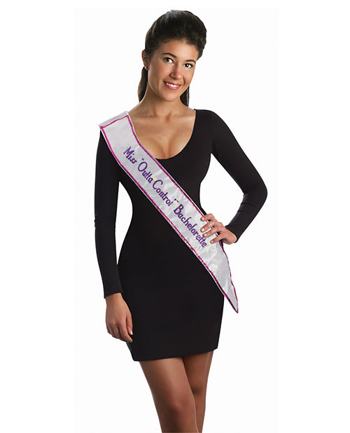 Bachelorette Outta Control Flashing Sash - White by Forum Novelties